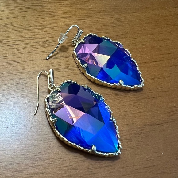• Kendra Scott • Iridescent Cobalt Corley Earrings - Picture 1 of 5